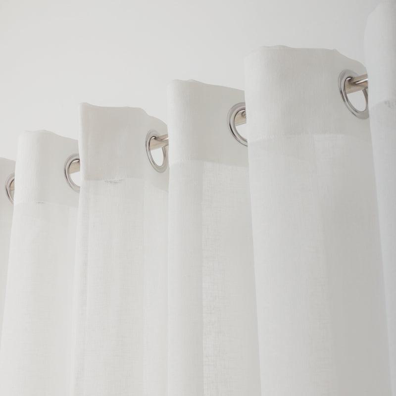 Nest Sicily Eyelet Unlined Curtain - White-CURTAINS
