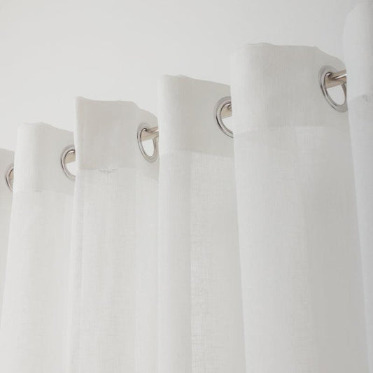 Nest Sicily Eyelet Unlined Curtain - White-CURTAINS