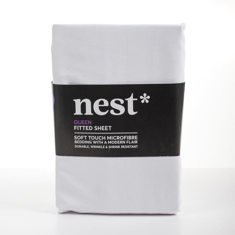 Nest Soft Touch Essentials Fitted Sheet - White