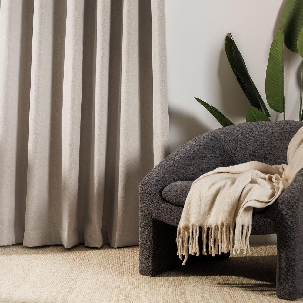 Nest Ultra Blockout Taped Curtain Natural-Curtains