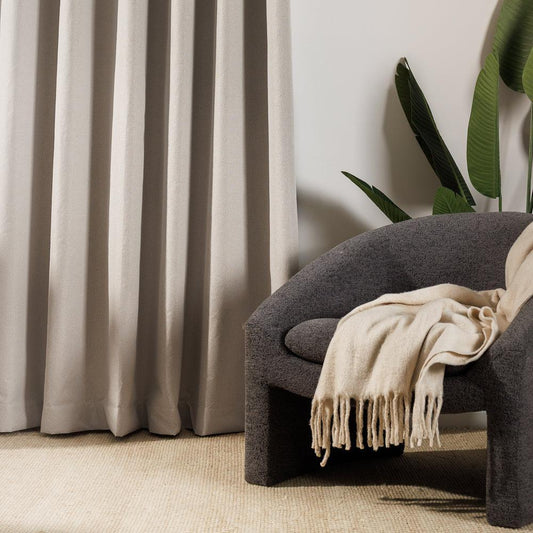 Nest Ultra Blockout Taped Curtain Natural-Curtains