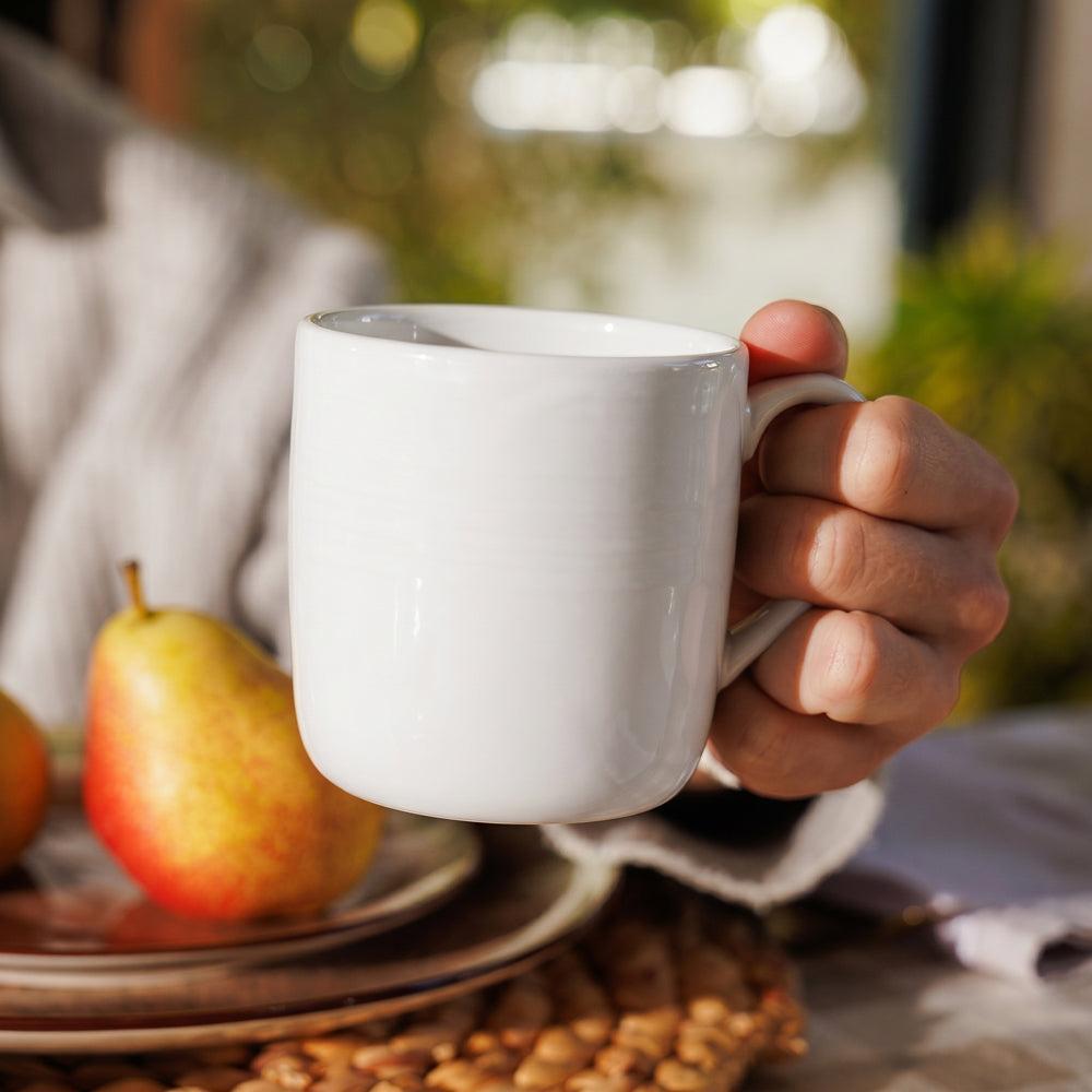 Noritake Arctic White Coffee Mug-Mugs