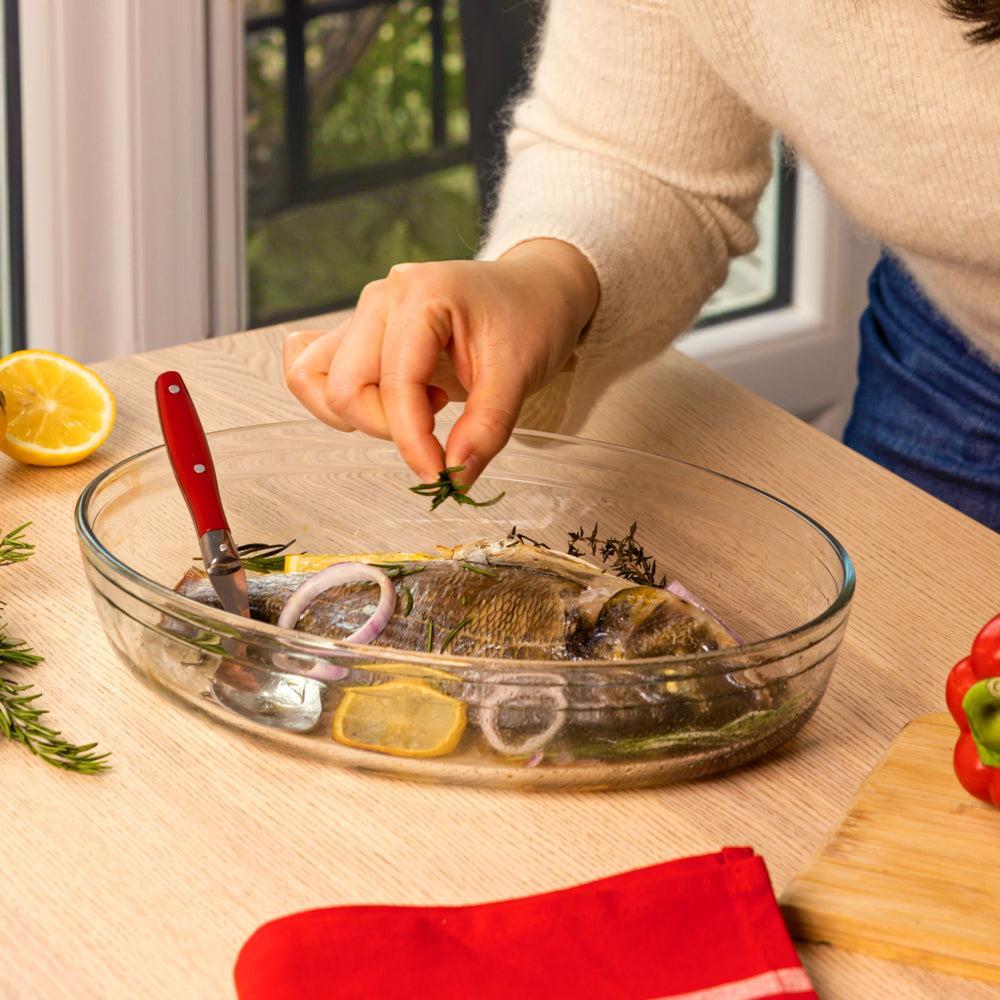 Ã”cuisineÂ® Glass Oval Roaster-Casseroles