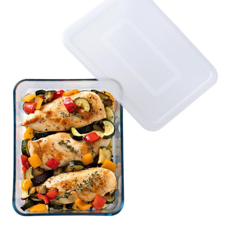 Ã”cuisineÂ® Glass Rectangular Roaster with Lid-CASSEROLE DISH