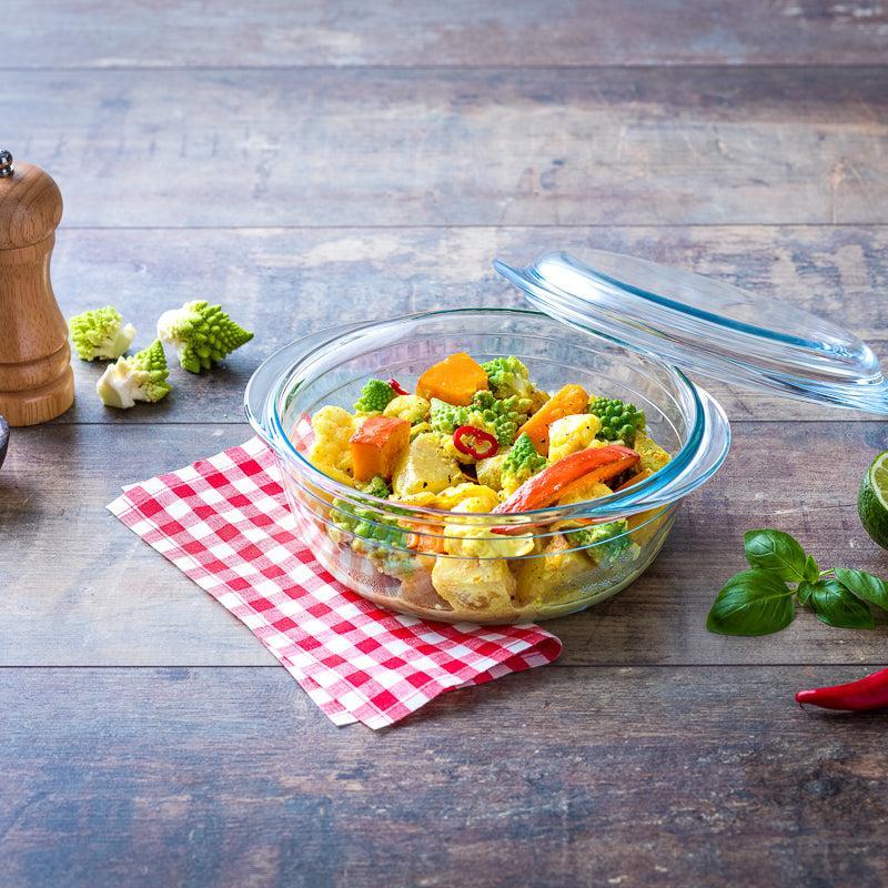 Ã”cuisineÂ® Glass Round Casserole with Lid-CASSEROLE DISH