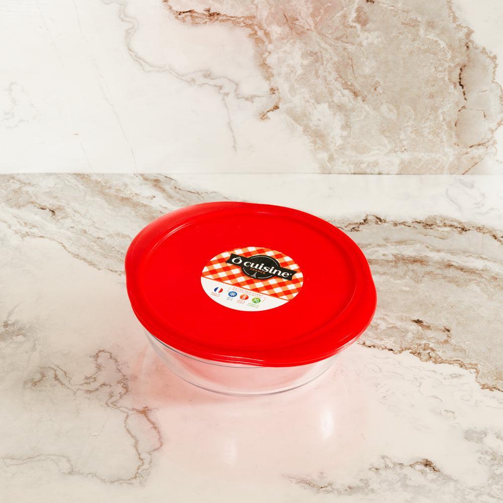 Ã”cuisineÂ® Glass Round Roaster with Lid Fridge and Freeze-Casseroles