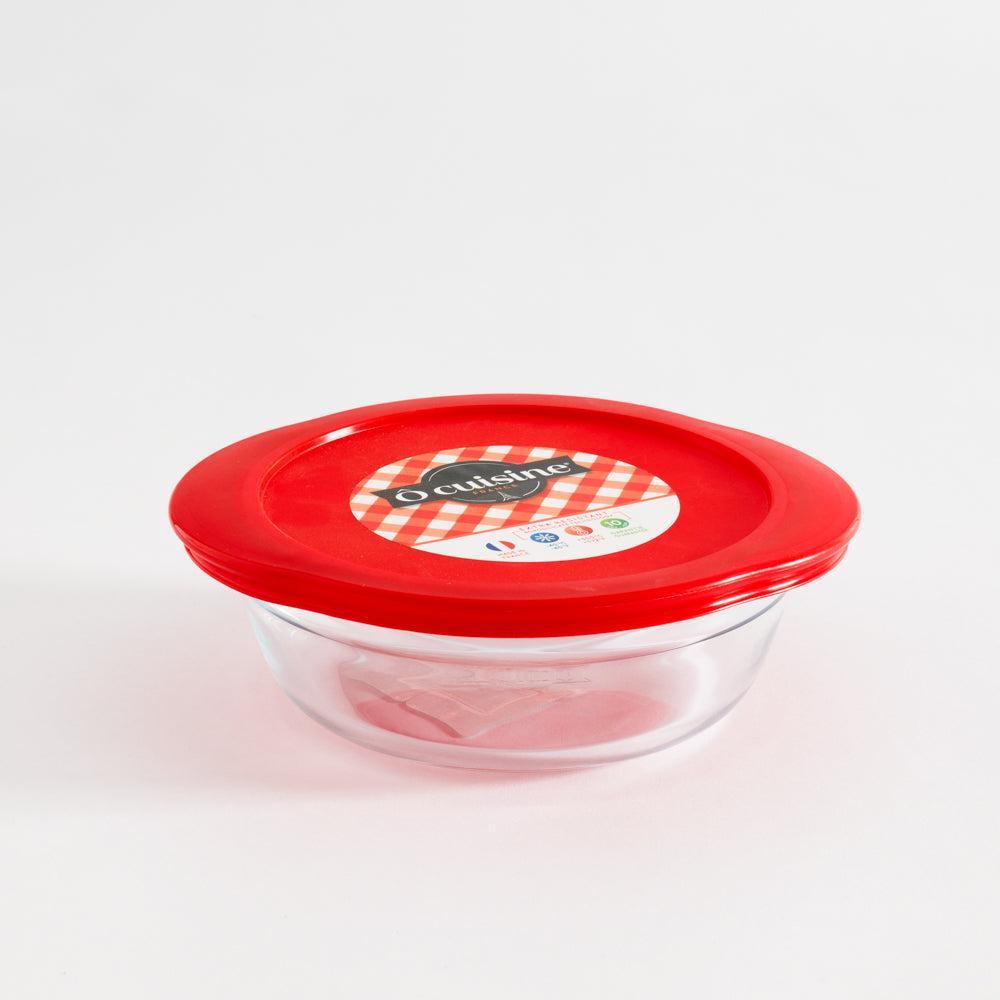 Ã”cuisineÂ® Glass Round Roaster with Lid Fridge and Freeze-Casseroles