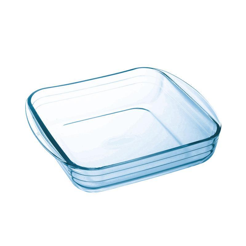 Ã”cuisineÂ® Glass Square Casserole with Lid and Handles-CASSEROLE DISH
