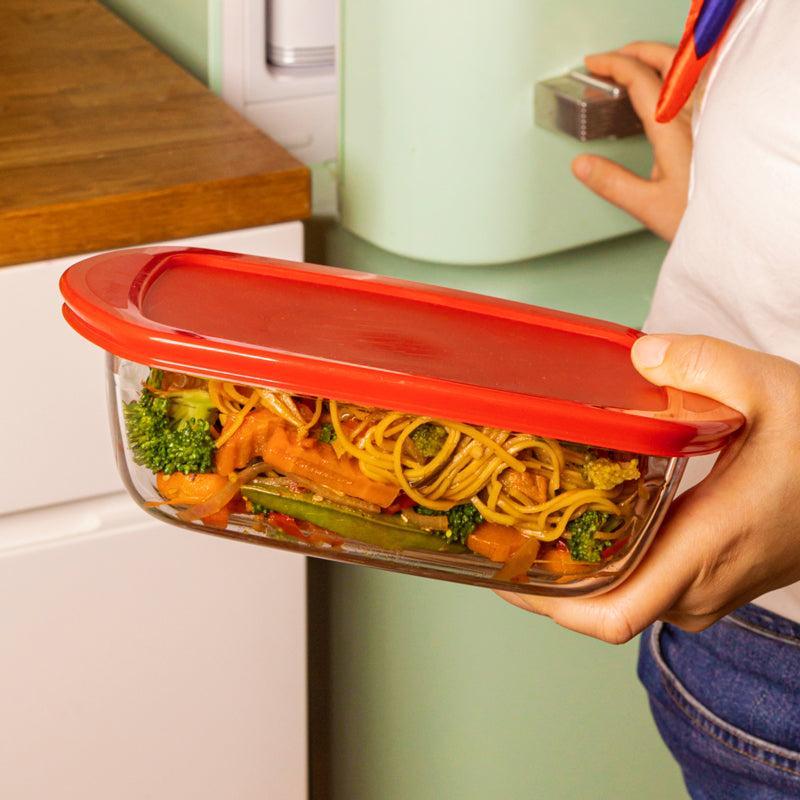 Ã”cuisineÂ® Glass Square Casserole with Lid and Handles-CASSEROLE DISH