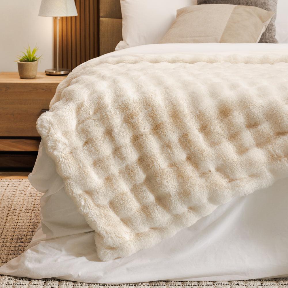 Pebble Mink Faux Fur Blanket Arctic-Blankets