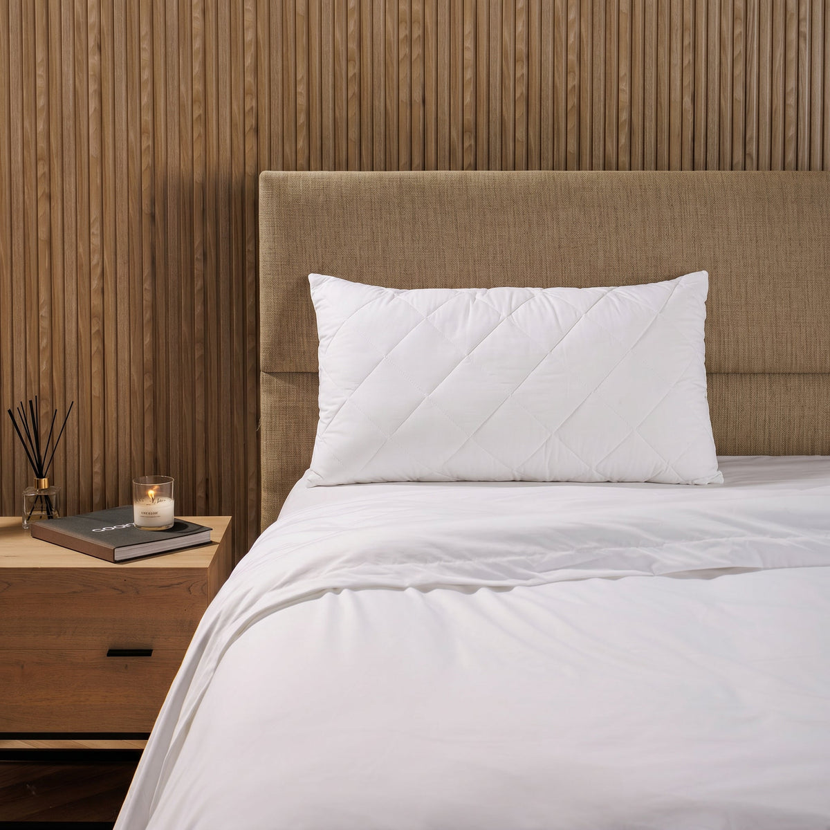 Quilted Hollow Puff Pillow King-Pillows