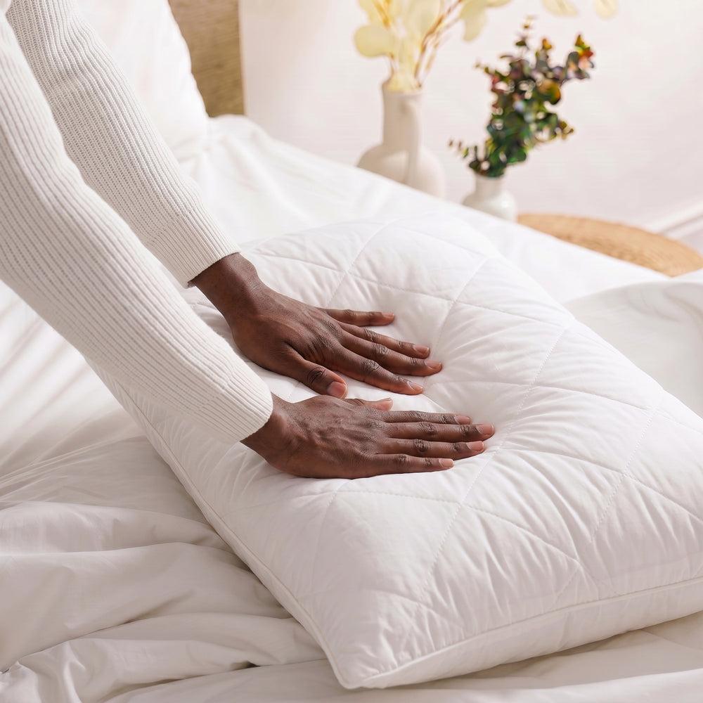 Quilted Hollow Puff Pillow King-Pillows
