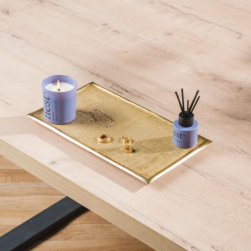 Rectangular Tray - Brushed Gold-DÃ©cor