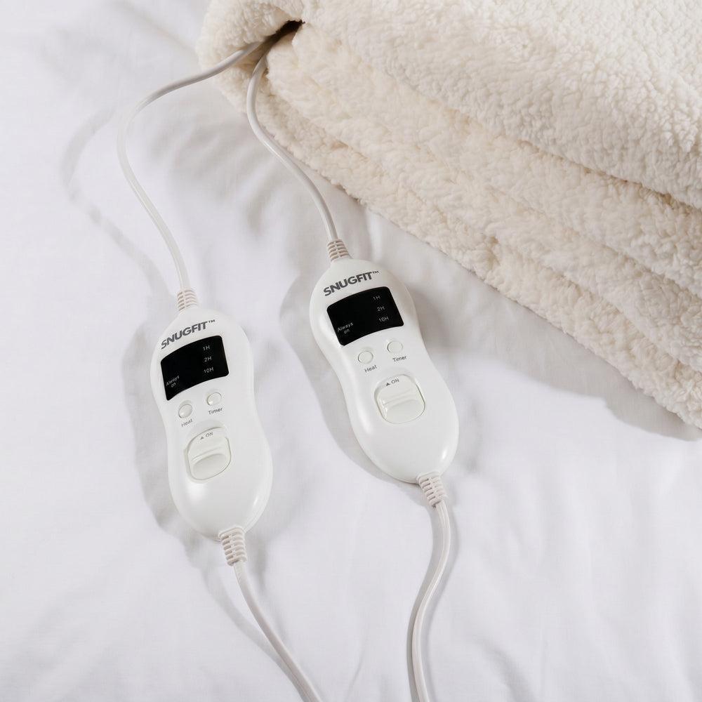 Snugfit Electric Blanket Fully Fitted Extra Length Sherpa Fleece with Elasticated Skirt-Electric Blankets