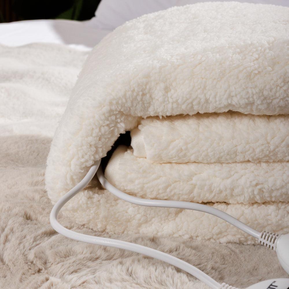 Snugfit Electric Blanket Sherpa Fleece with Elasticated Straps-Electric Blankets