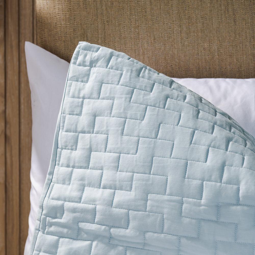 Tide Whisper Soft Premium Cotton Quilt Light Blue-Quilts & Comforters