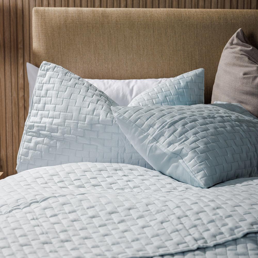 Tide Whisper Soft Premium Cotton Quilt Light Blue-Quilts & Comforters