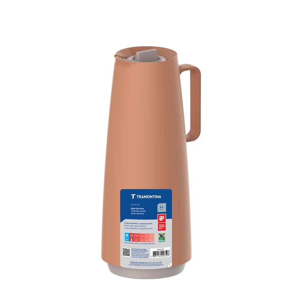 Tramontina Exata Glass Lined Thermal Flask Mocha-Flask