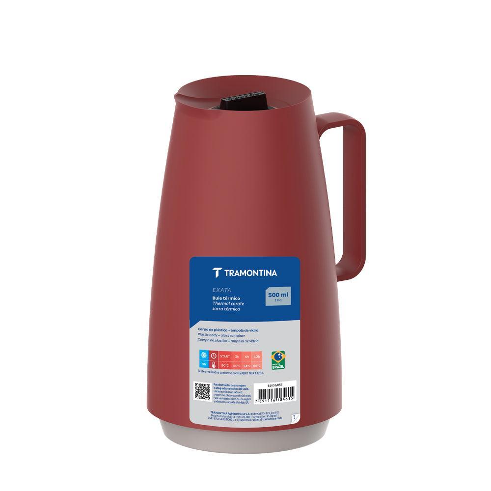Tramontina Exata Glass Lined Thermal Flask Red-Flask