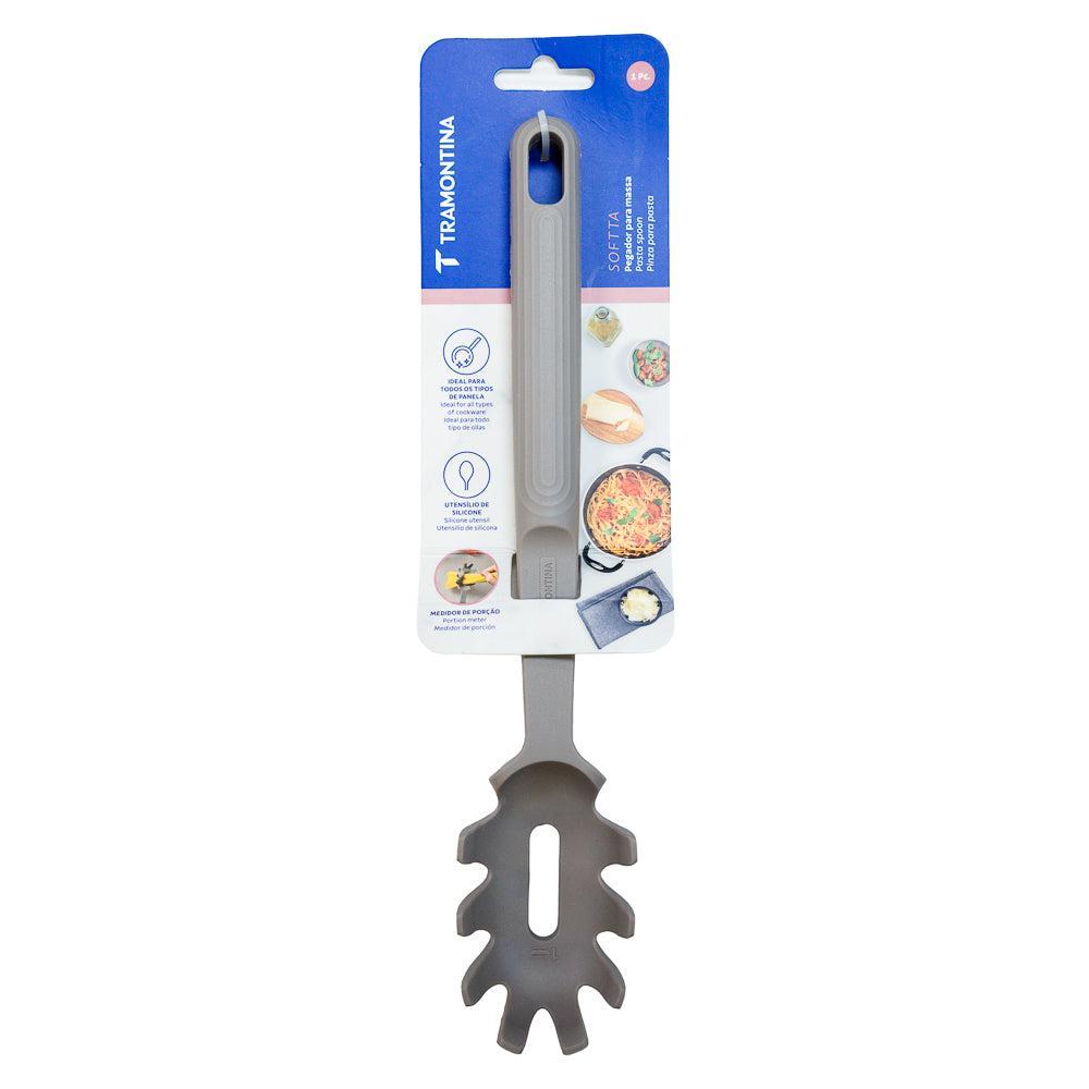 Tramontina Softta Silicone Pasta Spoon Grey-Kitchen Utensils