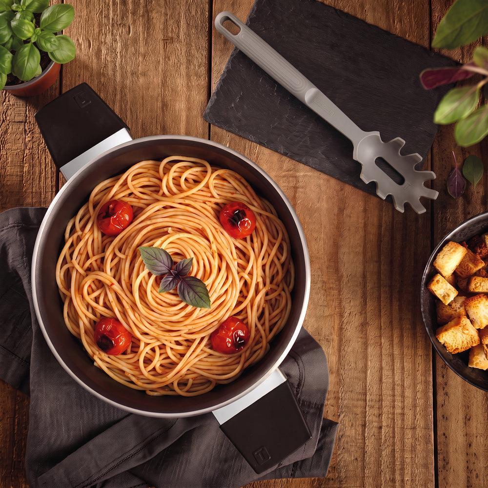 Tramontina Softta Silicone Pasta Spoon Grey-Kitchen Utensils