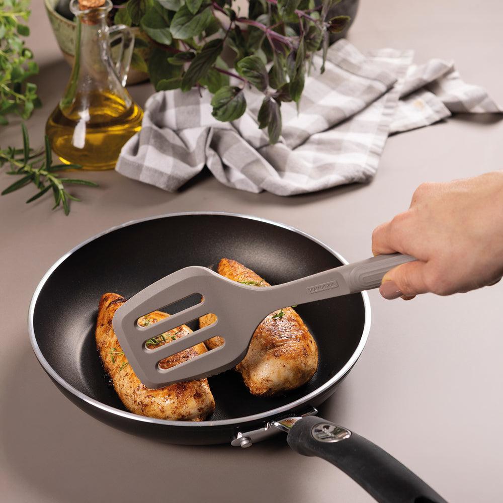 Tramontina Softta Silicone Slotted Spatula Grey-Kitchen Utensils