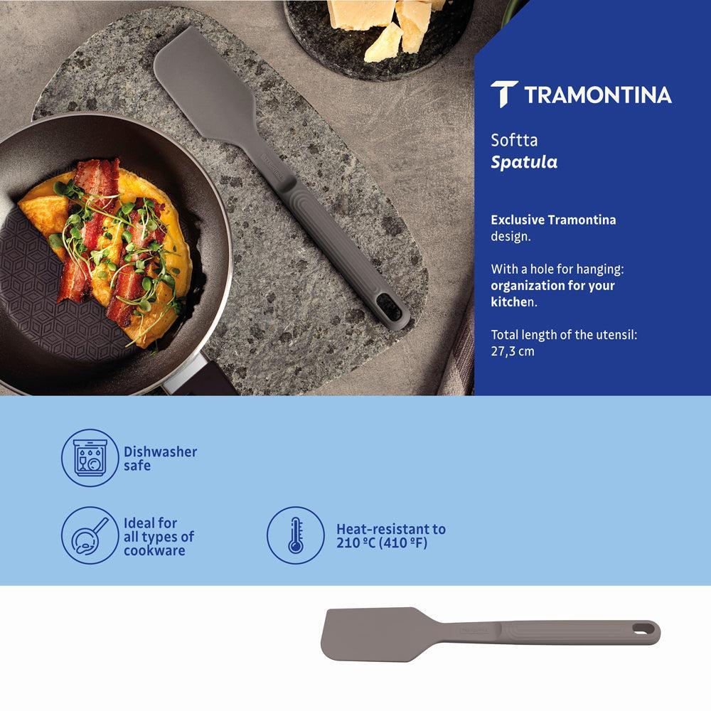 Tramontina Softta Silicone Spatula Grey-Kitchen Utensils