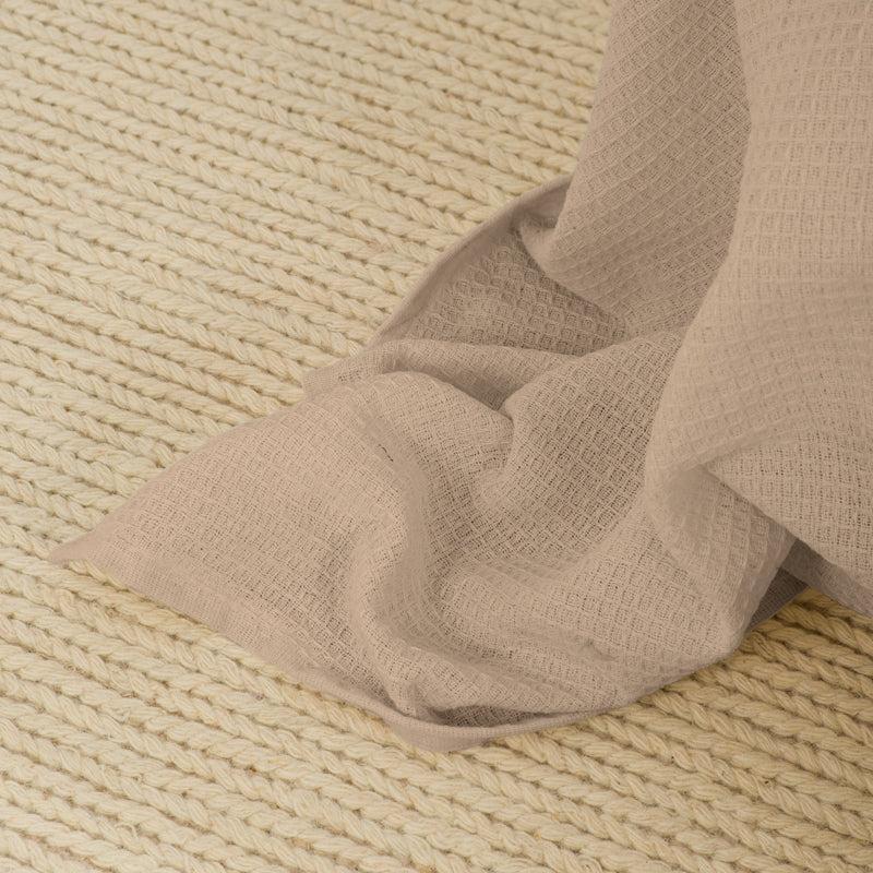 Waffle Blanket Throw - Sand-Blanket