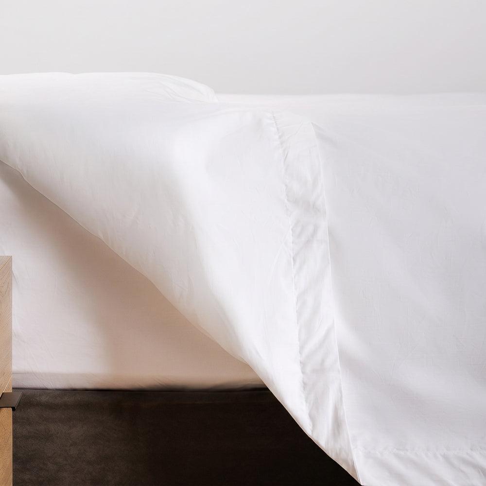 Whisper Soft 300 Thread Count Oxford Egyptian Cotton Percale Duvet Cover Set White-Duvet Cover Sets