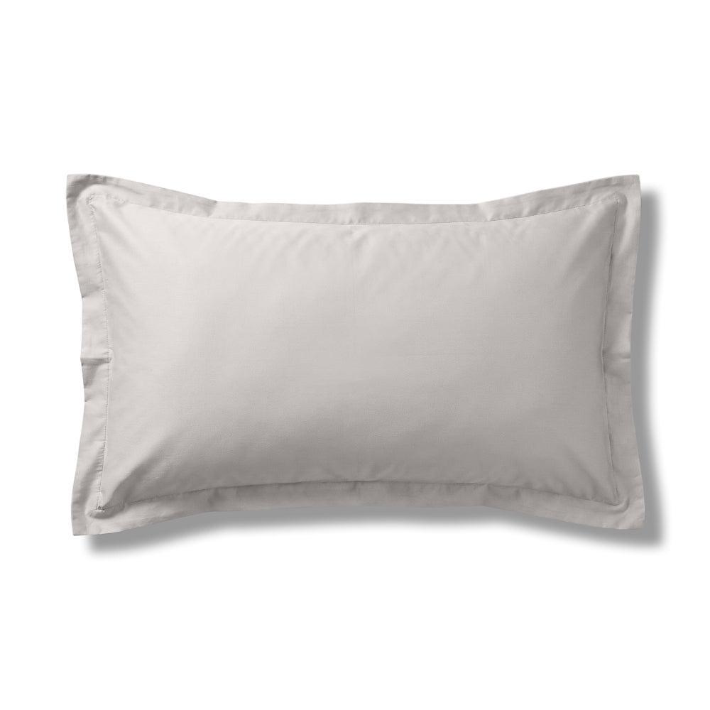 Whisper Soft 500 Thread Count Sateen Egyptian Cotton Oxford Pillowcase Silver-Pillowcases