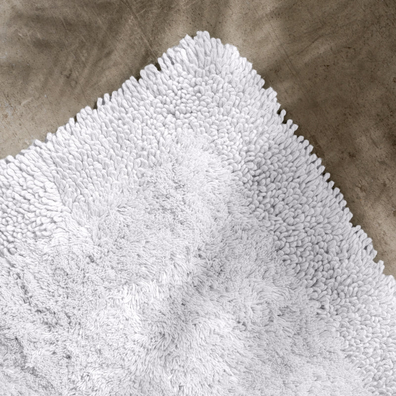 Whisper Soft Luxury Cotton Rug - White-BATH MAT
