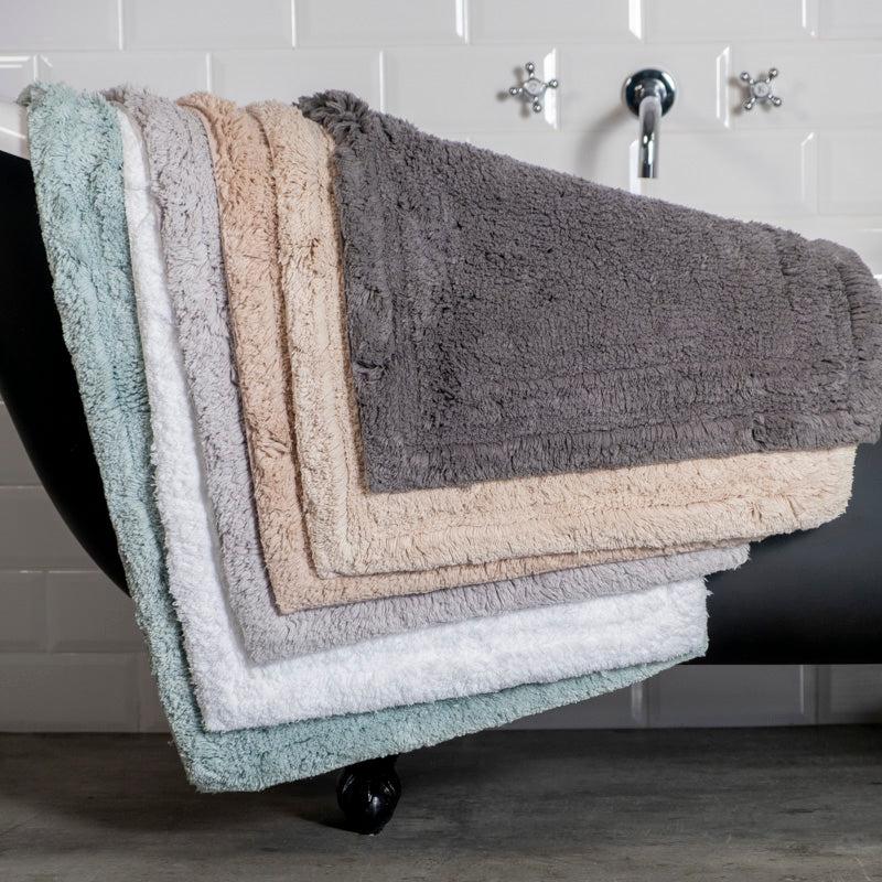 Whisper Soft Luxury Cotton Rug - White-BATH MAT